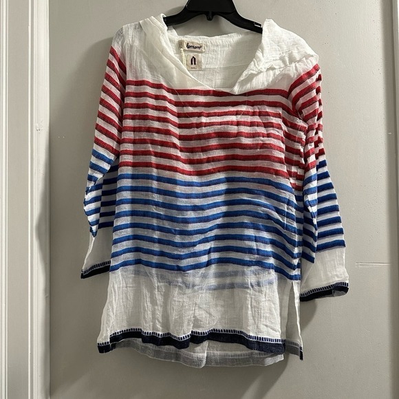 LEMLEM American Striped Scoop Neck Tunic - Picture 1 of 5